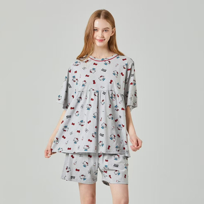 HelloKitty针织棉卡通家居服女
