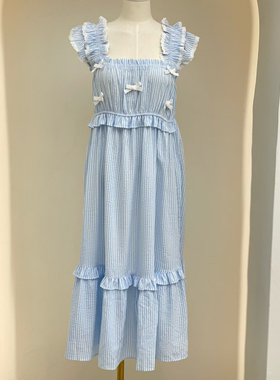LUNALUZ韩国进口条纹情侣家居服