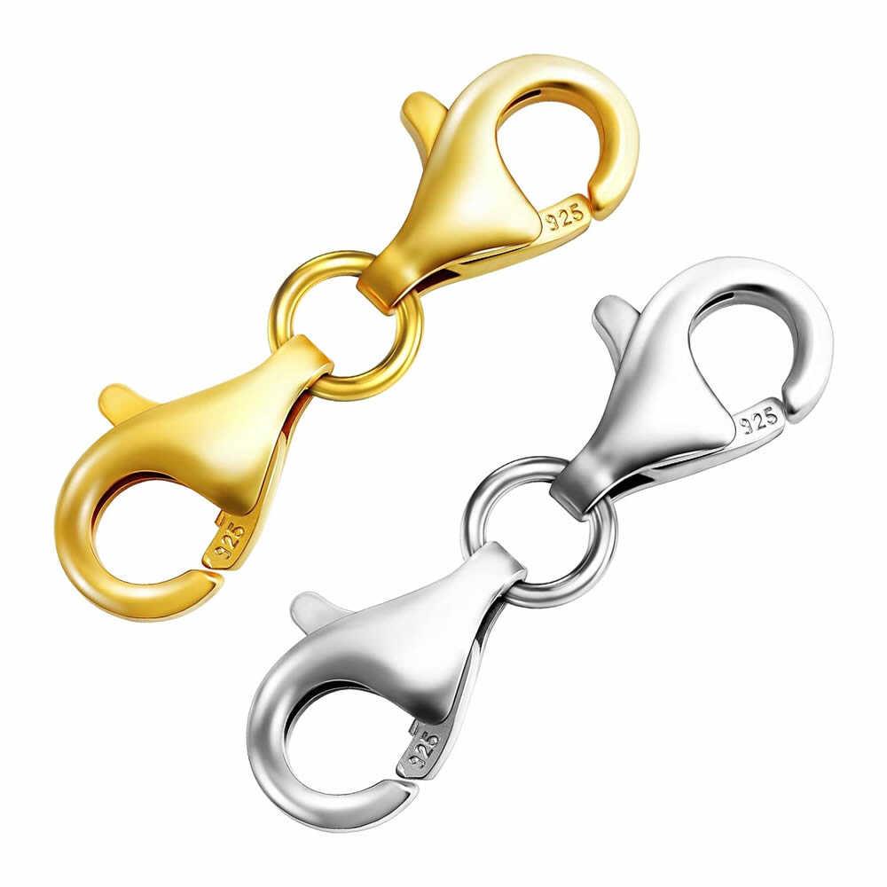 925纯银珍珠项链弹簧扣