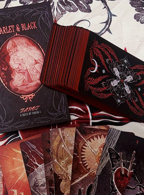 原装正版猩红与黑塔罗牌  Scarlet&Black Tarot 繁星与花园新作