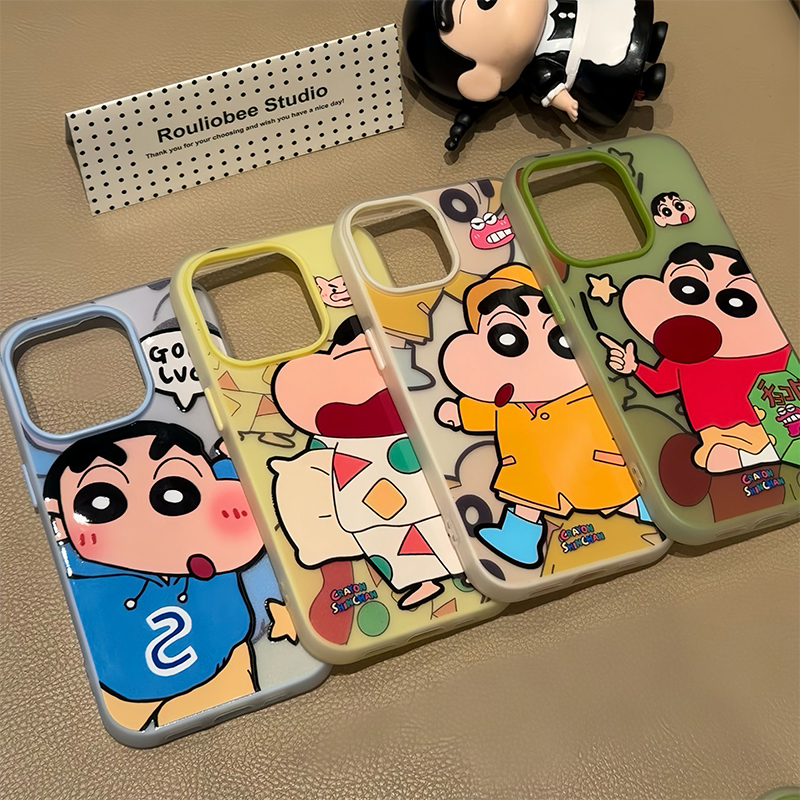 卡通动画蜡笔小新新款适用苹果16pro手机壳iPhone15max小米14华为mate70荣耀200k60p50note13reno12vivox100