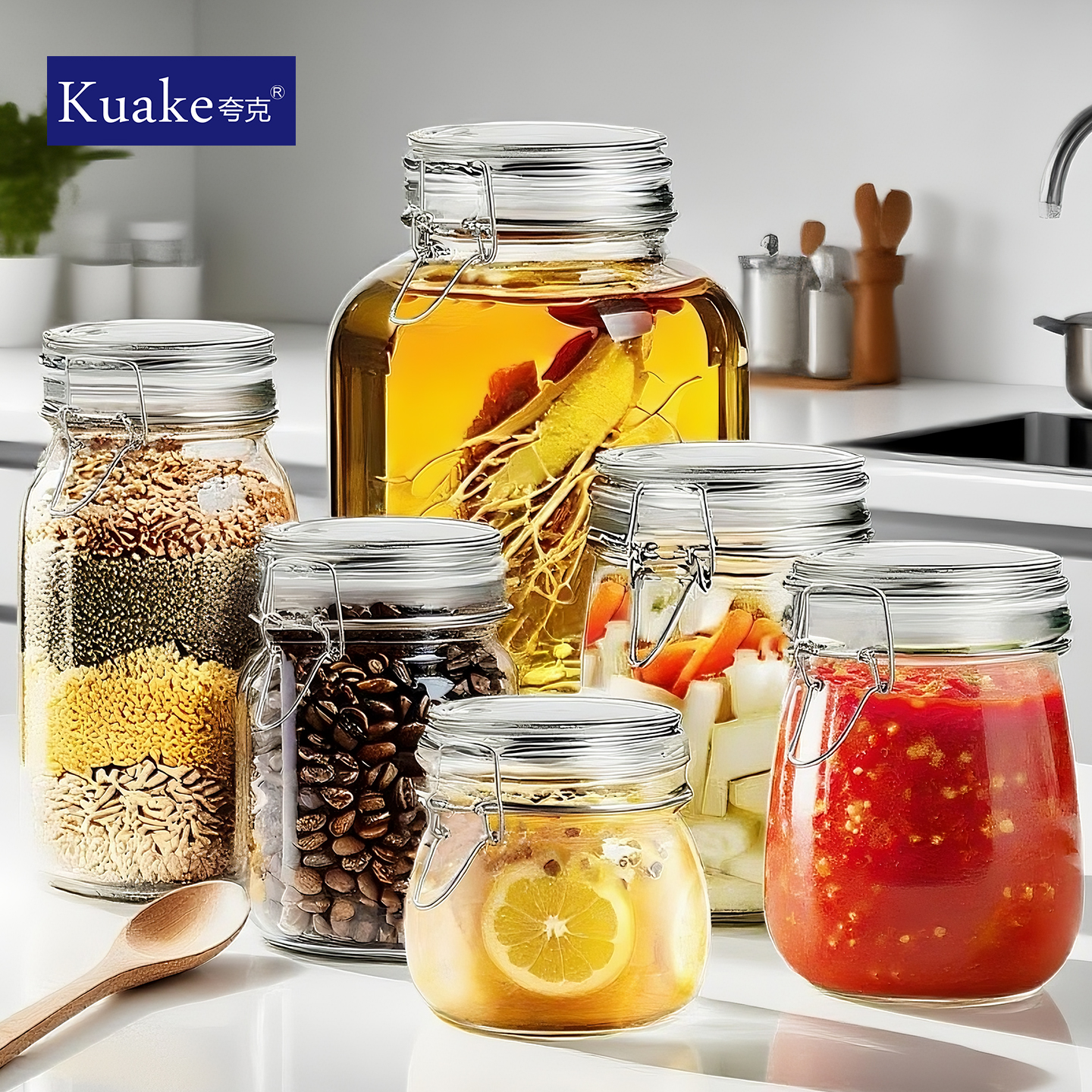 漏水包赔！【食品级】玻璃密封罐