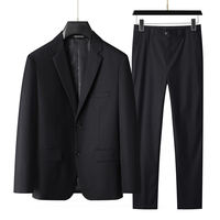 High-end thin 400-pound plus-size suit set, 2-piece suit set, loose business best man, professional casual thumbnail 5