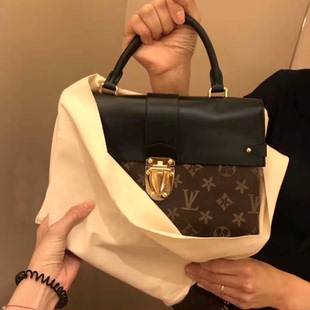 2019新款专柜软皮女包小包戴妃包百搭小方包手提斜挎包v-lv06