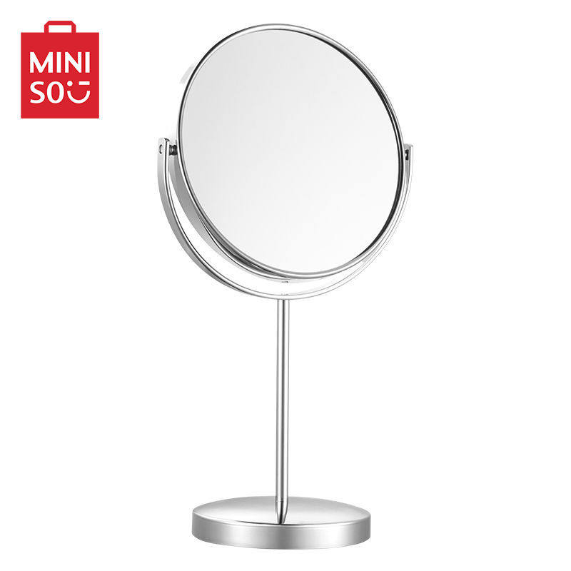 MINISO 유명 양면 데스크탑 메이크업 뷰티 미러 고화질 확대 드레싱 모공 여성용 6인치 포지티브 7
