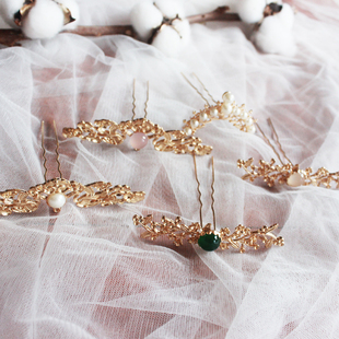 古风汉服发饰配饰发簪子仙女插梳顶簪发冠头饰品古装步摇盘发钗子