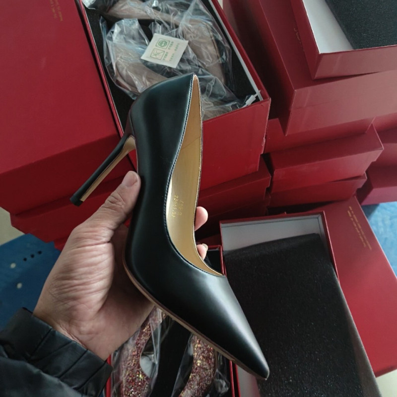 黑色高跟鞋女上班性感细跟2024年尖头羊皮裸色工作职业浅口单鞋,女鞋,浅口单鞋,淘宝优惠券,粉丝福利购,淘宝优惠卷