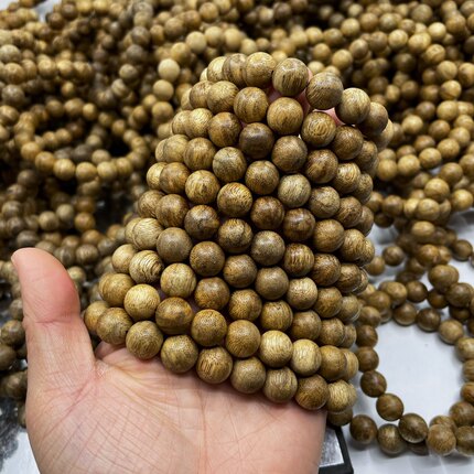 早年车制正产区达拉干黄油黑油沉香花珠10MM19颗7克左右清凉乳香