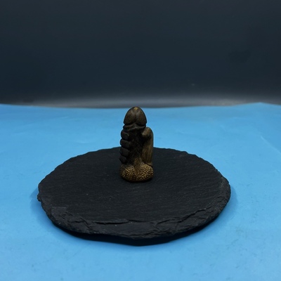 沉水老文莱手工雕刻【把握机会】沉香吊坠高37mm宽17mm厚17mm5克