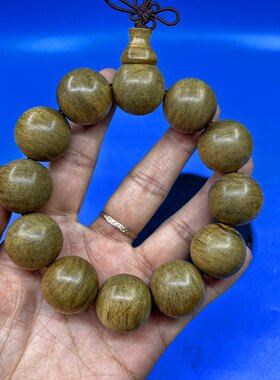 正区达拉干老料天然沉香男士手串佛珠20MM12颗重28克清凉乳香味