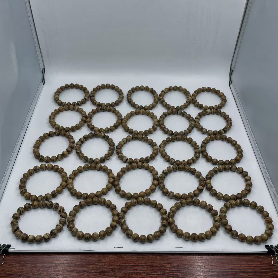 全品相达拉干虎斑纹沉香佛珠手串11MM19颗重9克乳香蜜甜带凉感