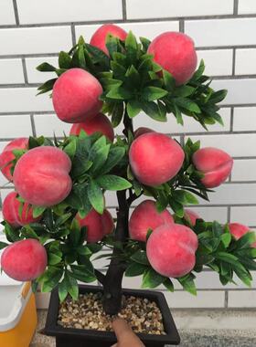 仿真苹果树盆栽高档家居装饰绿植摆件客厅卧室桌面仿真花假花