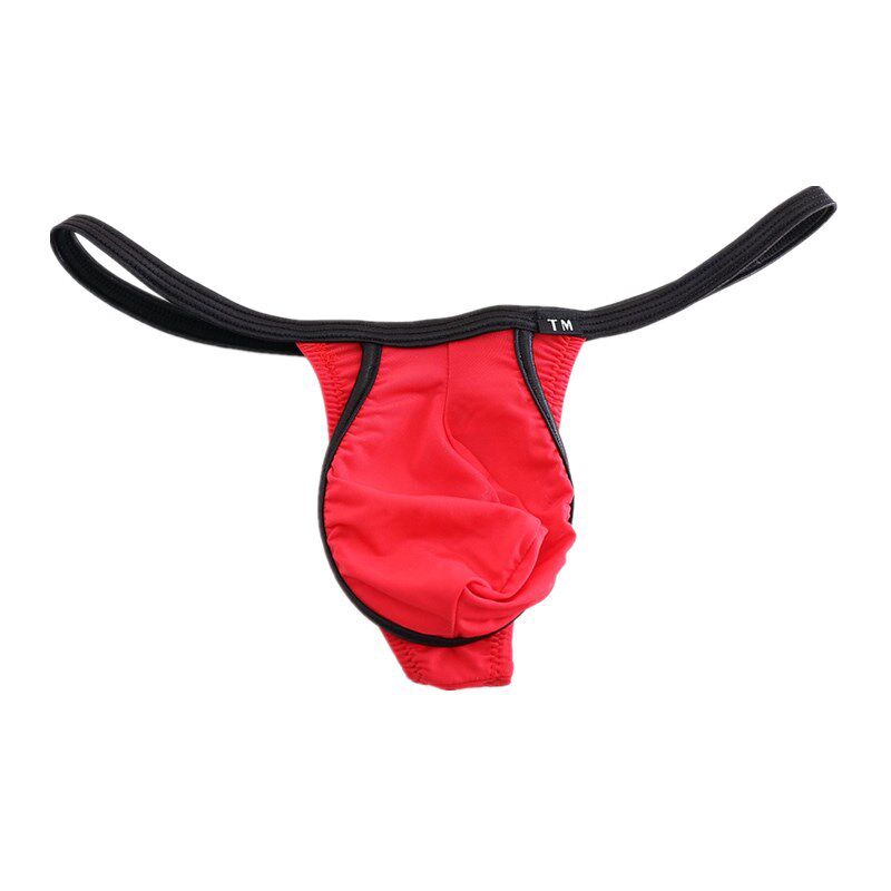 性感冰丝男士丁字裤u凸低腰运动t裤男内裤男透气短裤创色u环细带