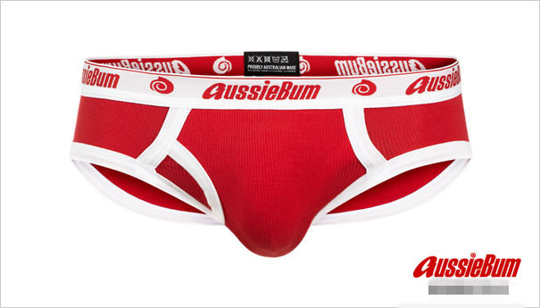 aussiebum时尚螺纹棉三角内裤