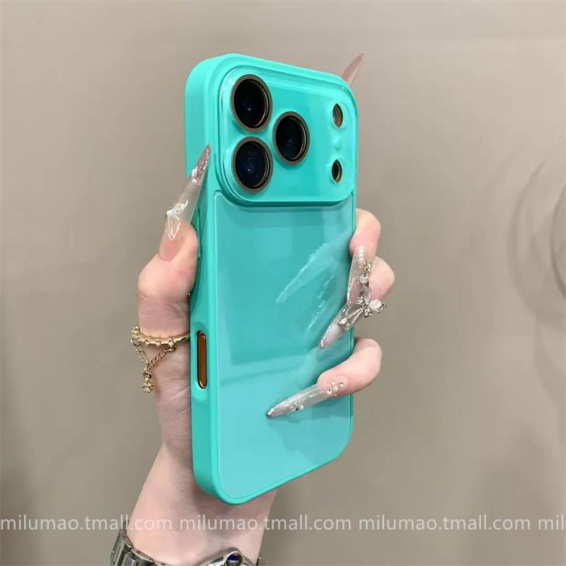 高级显白蒂芙尼蓝玻璃防摔壳