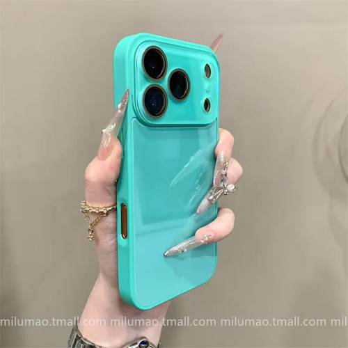 高级显白蒂芙尼蓝玻璃防摔壳