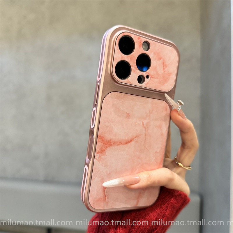 ins高级轻奢大理石纹适用苹果17promax手机壳iPhone16pro新款15新品14独特好看13巨好看12套外壳全包防摔女