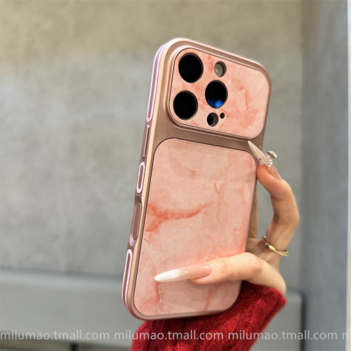 ins高级轻奢大理石纹适用苹果17promax手机壳iPhone16pro新款15新品14独特好看13巨好看12套外壳全包防摔女