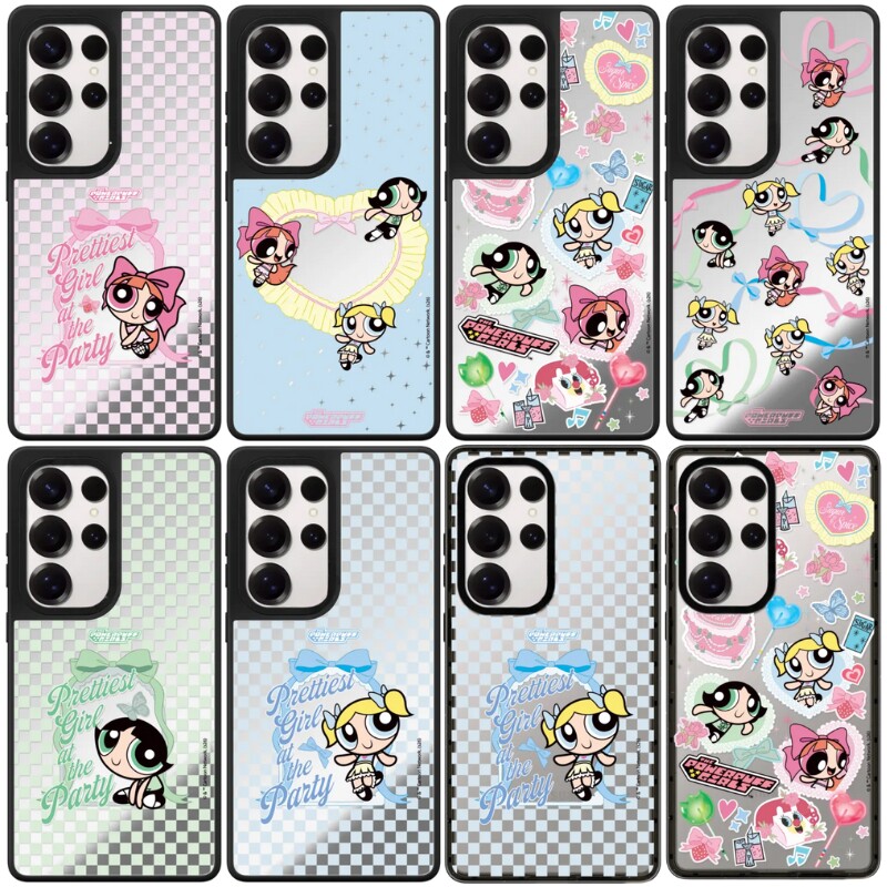 新款飞天小女警手机壳Magsafe磁吸镜面防摔保护壳适用于三星Galaxy S25ultra/S25/S24/S23ultra可爱个性创意