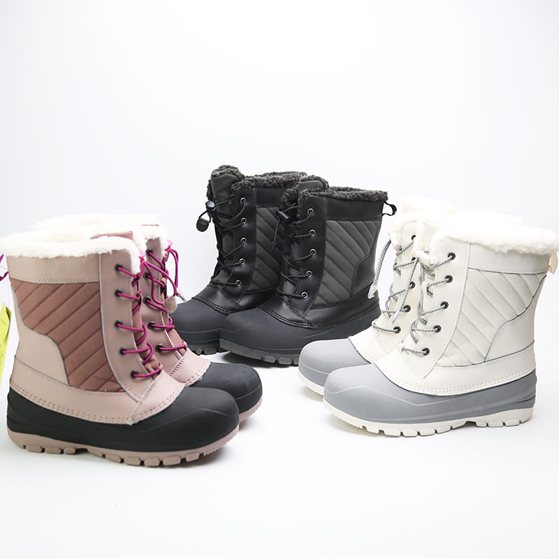 圆蛋外贸儿童冬季加绒保暖雪地靴