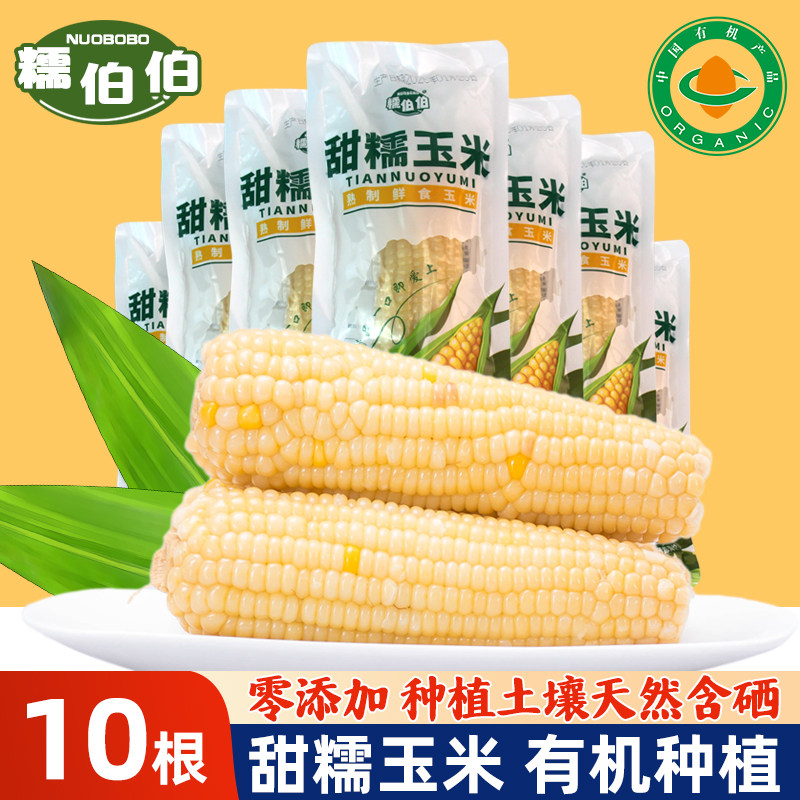 糯伯伯头茬东北美玉白甜糯玉米非转基因粗粮代餐早餐新鲜有机种植