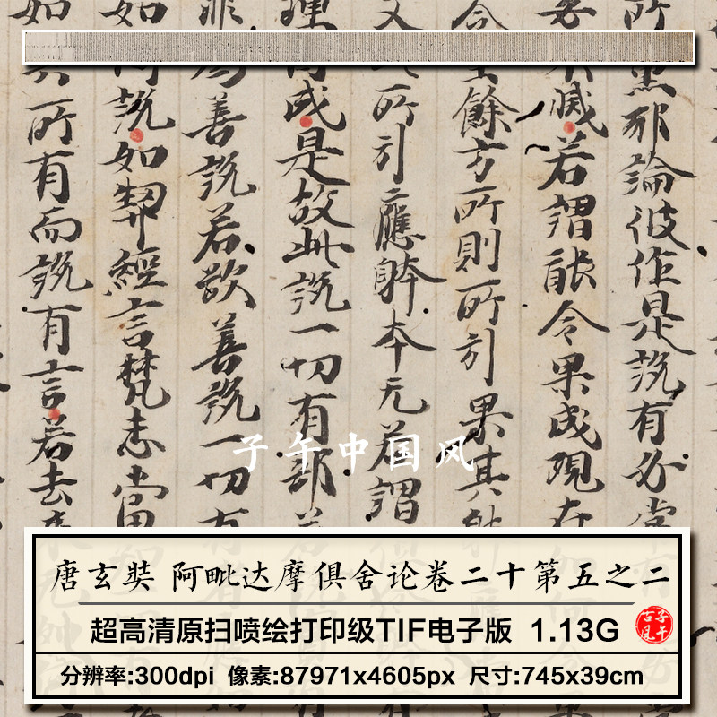 唐僧唐玄奘阿毗达摩俱舍论卷二十第五之二佛经楷书书法高清大图片