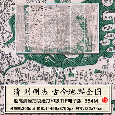 刘明杰古今地舆全图清朝二十八宿兼并各省各州分野图高清电子图片