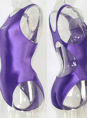 新款泳衣女性感温泉网红情趣油量光泽三角显瘦连体泳装美体健身服