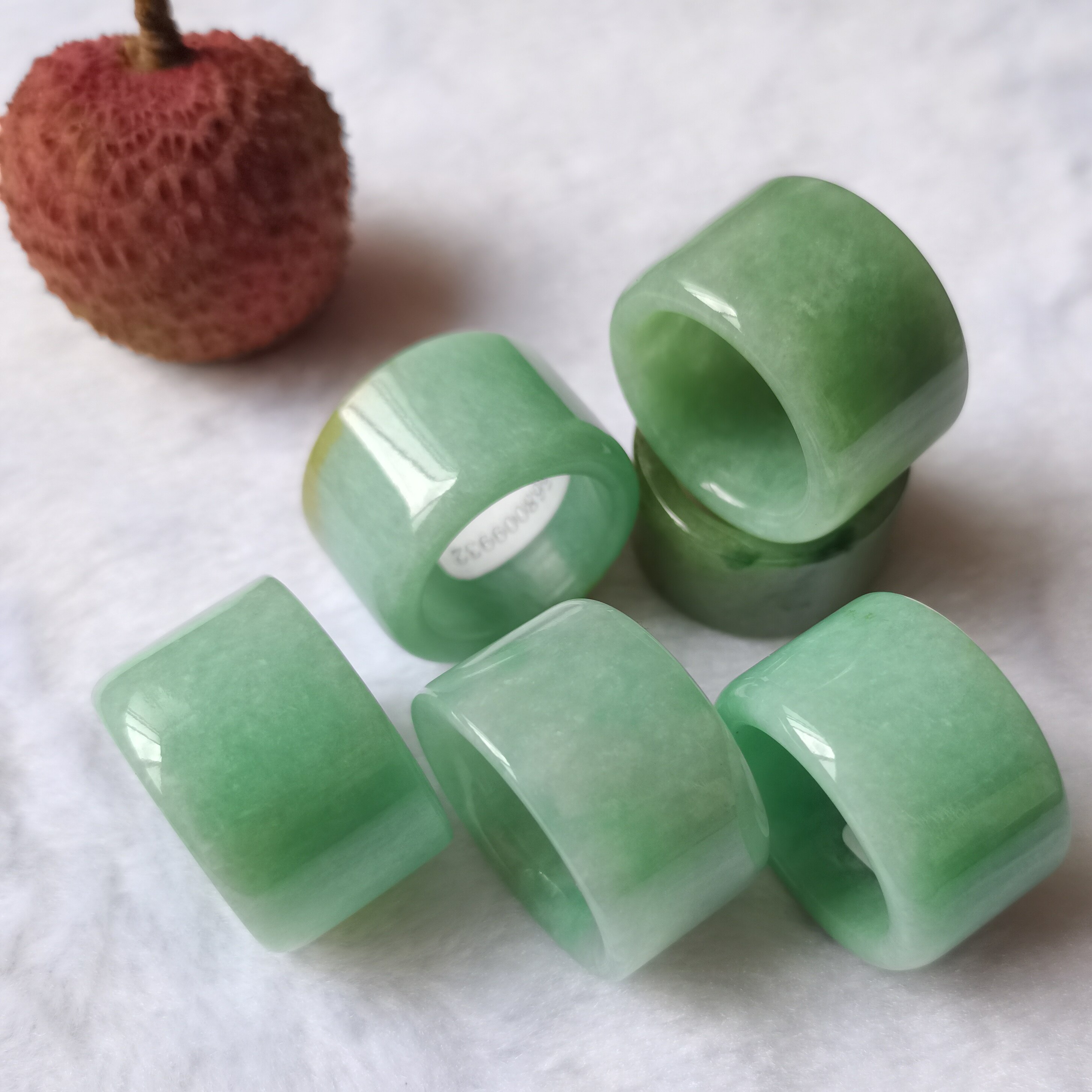 天然缅甸翡翠A货扳指带证书正品男士女士扳指