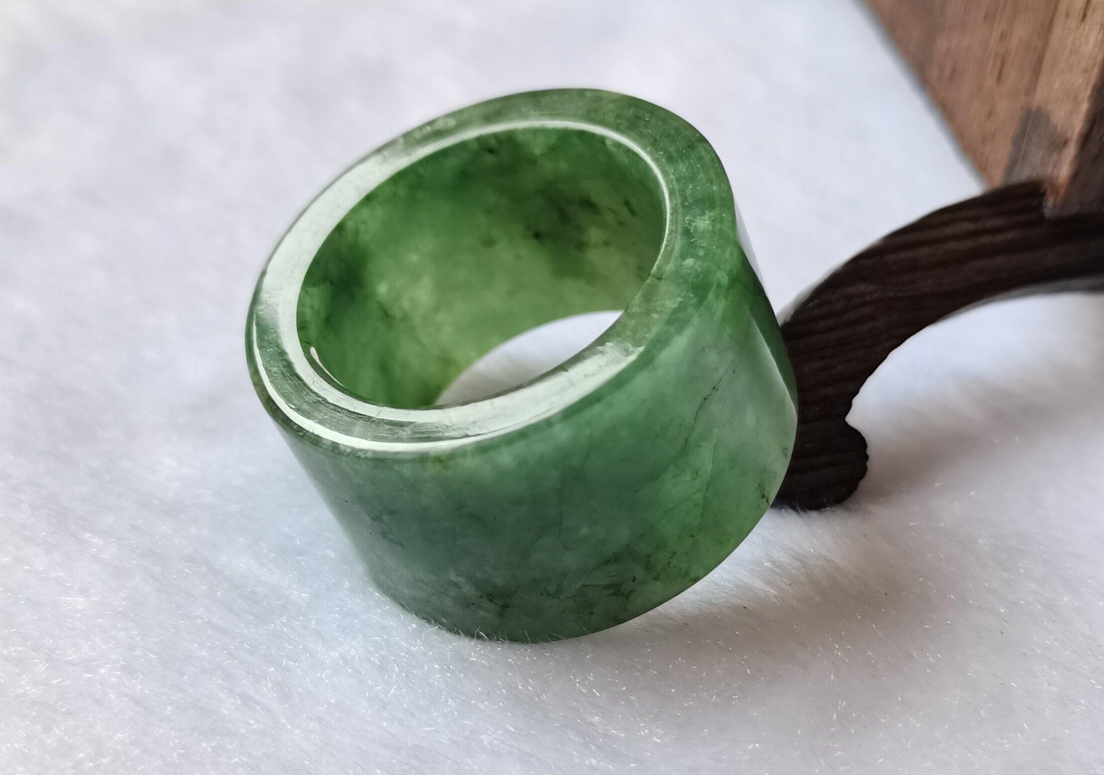 天然缅甸翡翠A货扳指带证书正品男士女士扳指包邮