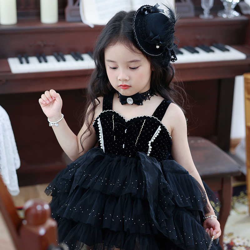 粗腿原创女童裙子超好看连衣裙黑天使洛丽塔四季百搭女宝公主裙,童装/婴儿装/亲子装,连衣裙,淘宝优惠券,粉丝福利购,淘宝优惠卷