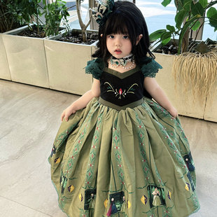 粗腿原创安娜公主裙女童超好看连衣裙2026夏季新款短袖女宝宝礼裙