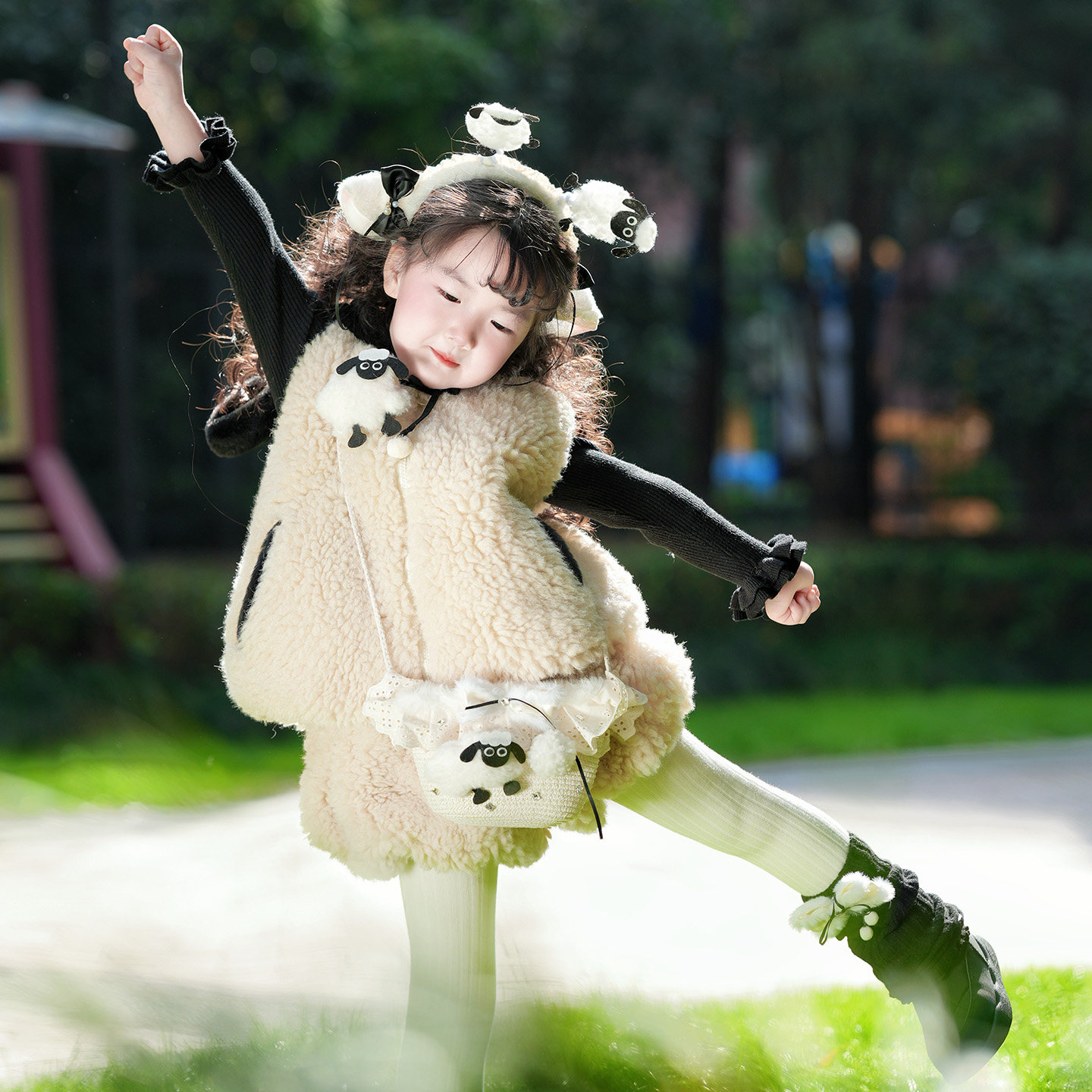 粗腿原创小羊肖恩女童套装2025秋冬新款卡通可爱保暖幼儿园穿搭,童装/婴儿装/亲子装,套装,淘宝优惠券,粉丝福利购,淘宝优惠卷