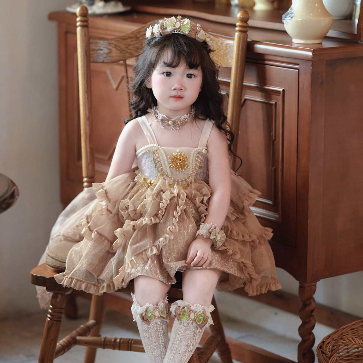 粗腿原创法式公主女童连衣裙洛丽塔2025新款公主裙小女孩表演礼裙,童装/婴儿装/亲子装,连衣裙,淘宝优惠券,粉丝福利购,淘宝优惠卷