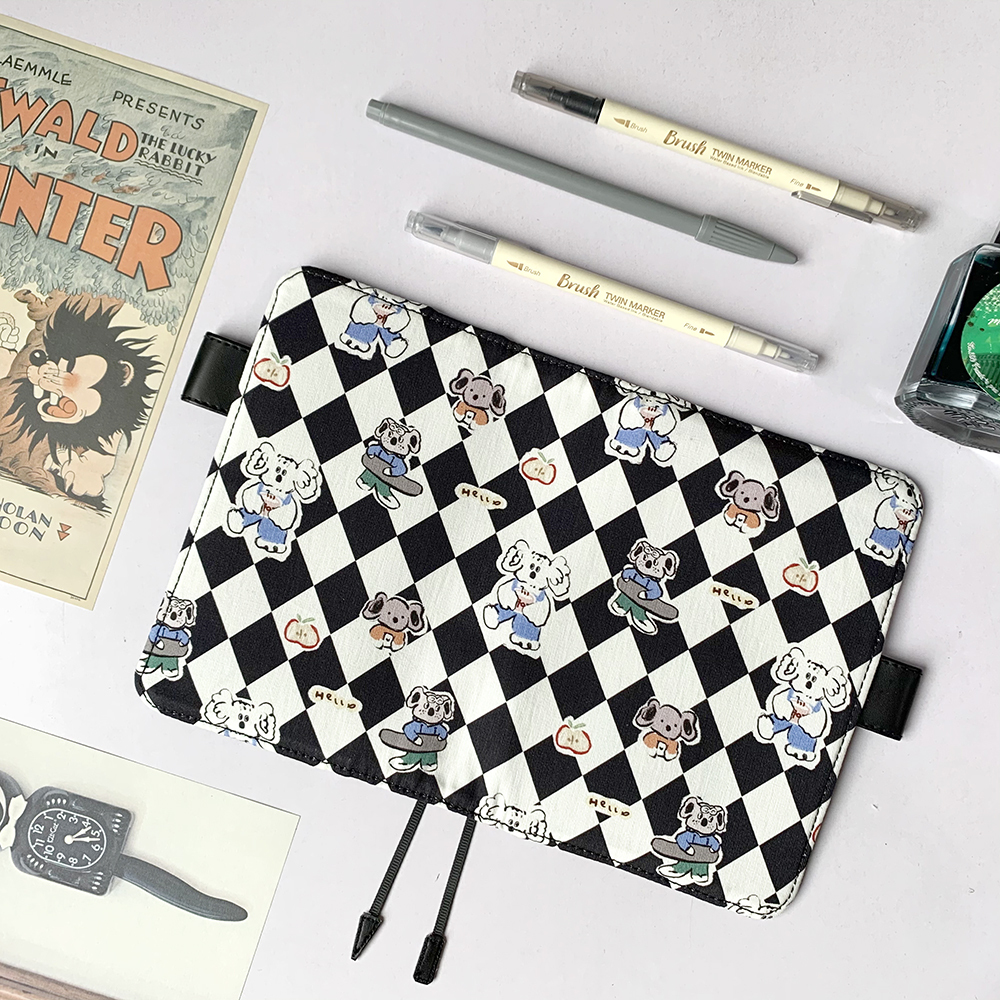 棋盘狗手工定页手帐书衣可爱