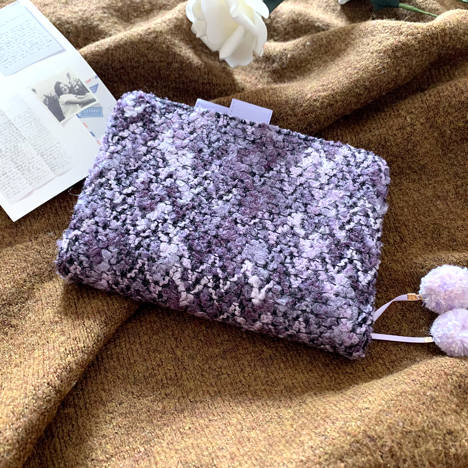 面大师 露娜Luna 手工定页A5A6手帐书衣笔记本羊毛法式复古文具