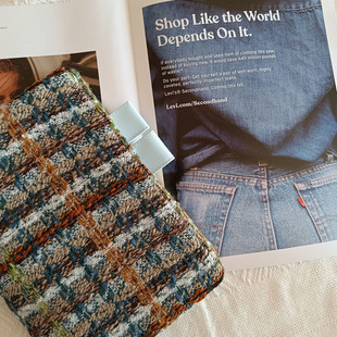 面大师 小城故事 秋冬手工A5A6手帐书衣笔记本毛呢粗棒针织英伦