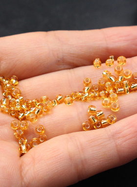 2 3 4透明金色银玻璃珠小米珠配珠隔珠DIYI饰品手链项链手编材料