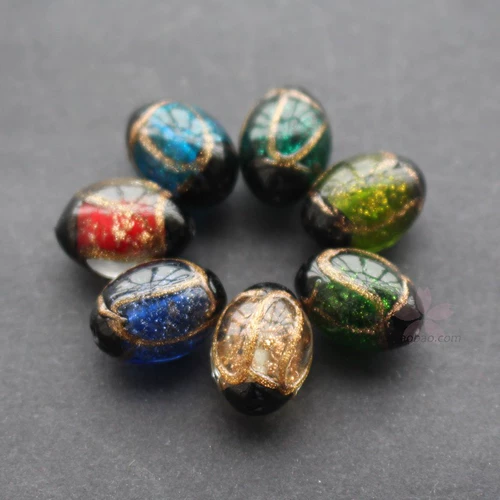 Украшение-шарик, аксессуар, аксессуары, многоцветные бусины, 17×11мм