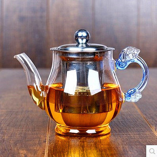 特價 琉璃把 不銹鋼過濾內膽 功夫茶具泡茶壺 加厚耐熱玻璃茶壺