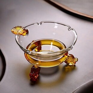 功夫茶具超细玻璃茶漏耐热过滤器一体公道杯家用高档茶滤