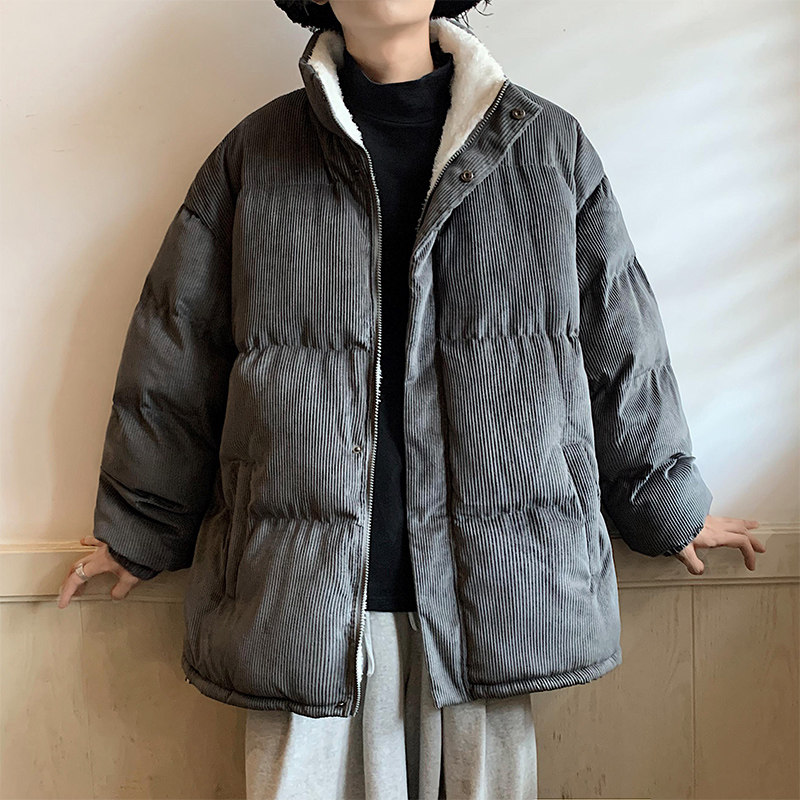 灯芯绒棉服男冬季加厚羊羔毛棉衣外套777P110控148,男装棉衣,电商A309