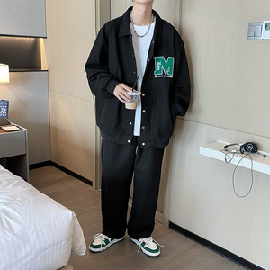 2024春季卫衣套装学生潮牌运动服帅气棒球服外套TZ881P100图片