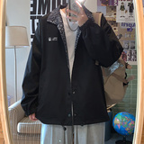 腰果花外套男款春秋新款美式潮牌港风宽松棉衣两面穿痞帅国潮夹克，男装夹克，电商A309