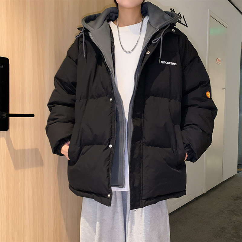 冬季假两件棉服男士宽松潮牌保暖加厚棉衣外套2199P105,男装棉衣,电商A309