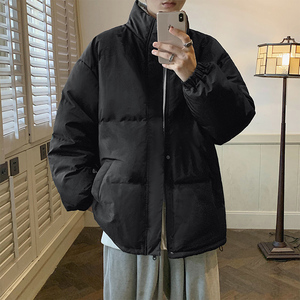 冬季主推~加绒加厚面包服情侣潮牌纯色羊羔毛立领棉衣外套666TP80图片