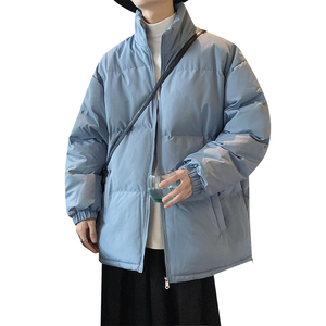 得物直播品质~ 纯色立领加厚面包服情侣潮牌棉衣外套 555TP65图片