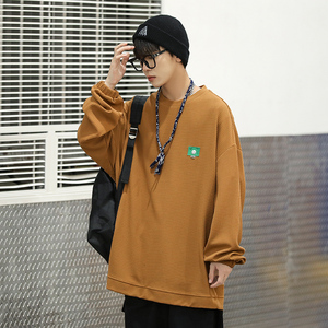 主推~秋 华夫格贴标cityboy潮牌长袖t恤男女宽松卫衣 A363P40图片