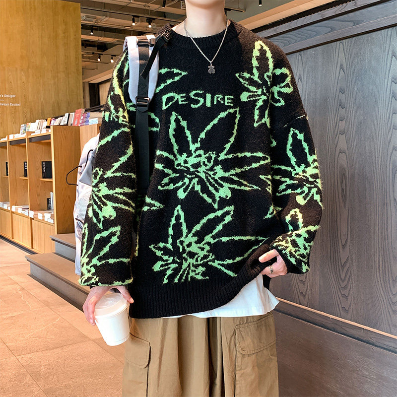 加厚粗线毛衣男生宽松潮牌针织衫MY314P65控88,男装针织衫/毛衣,电商A309
