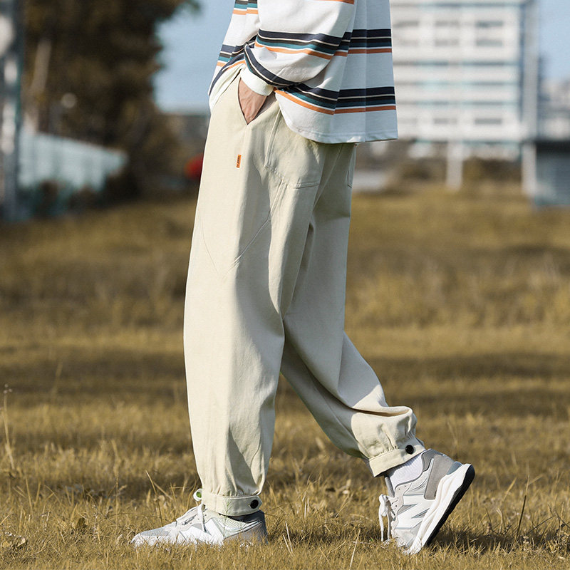 cityboy潮牌休闲裤男宽松束脚裤百搭卡其裤长裤A368P55图片